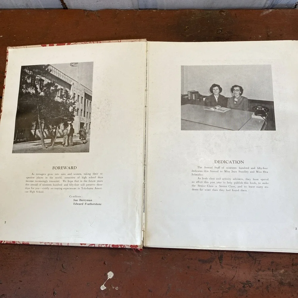 1954 YOKOHAMA YO-HI American High‎ School Yearbook Yokohama, JAPAN Vol II